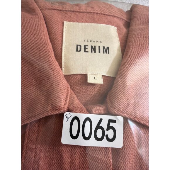 Sézane Will Jacket Dusty Rose Cotton Blend Button Front SZ. Large - Picture 16 of 16
